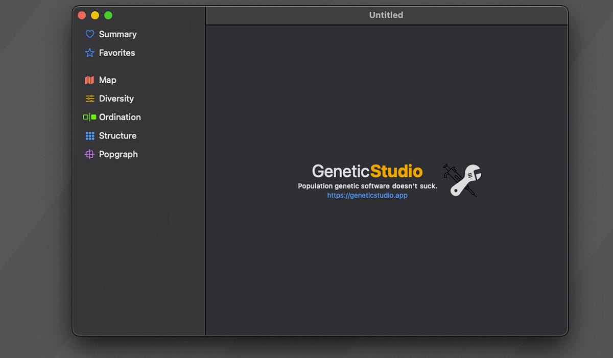 Interface for GeneticStudio