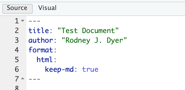 Quarto document header YML to keep the intermediate markdown document when rendering. This is what we will import into Ulysses.