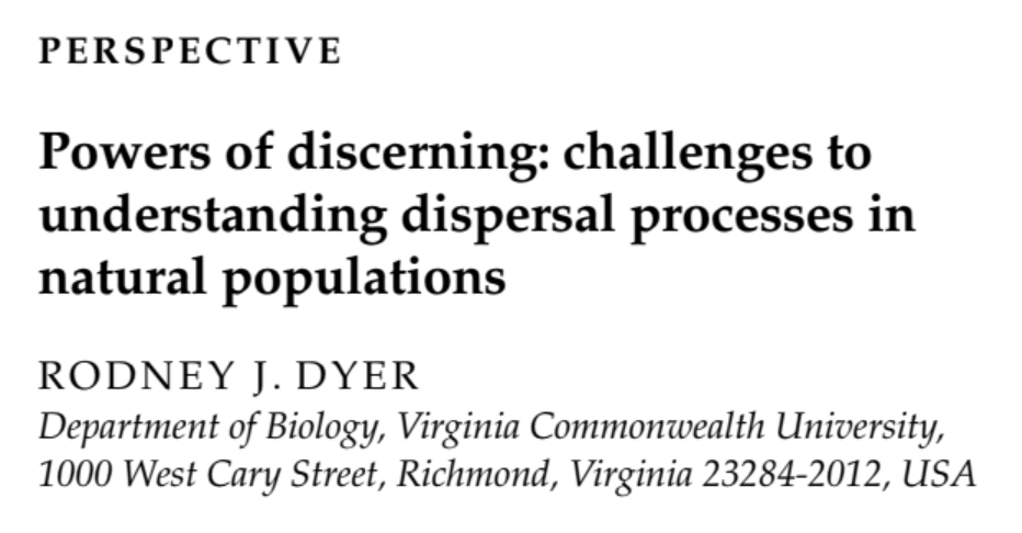 Powers of discerning: challenges to understanding dispersal processes in natural populations