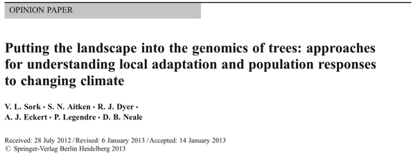 Putting the landscape into the genomics of trees: approaches for understanding local adaptation and population responses to changing climate