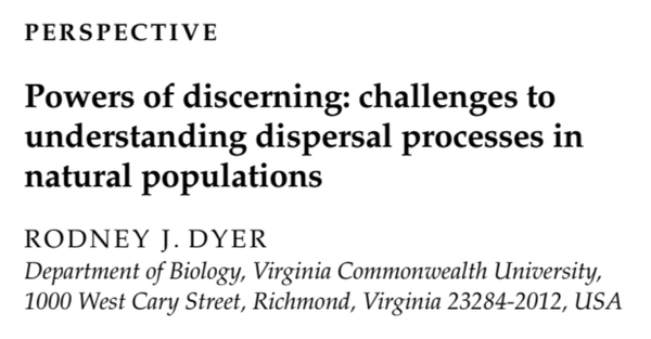 Powers of discerning: challenges to understanding dispersal processes in natural populations